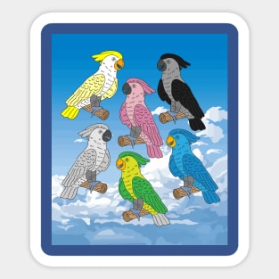 Colorful Cockatoo Bird Parrot Sticker